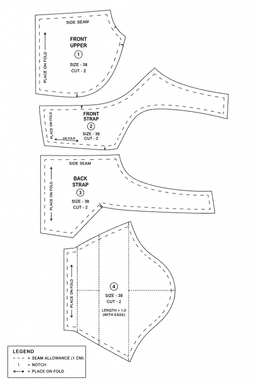 Sweetheart Princess Blouse with Sleeves pattern sheet