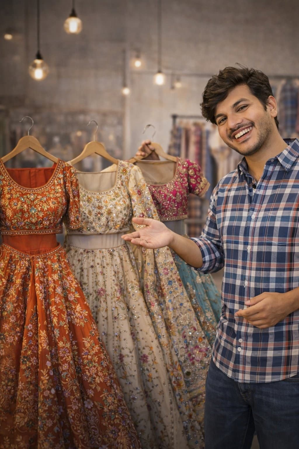 Ritvik Chauhan with Lehenga