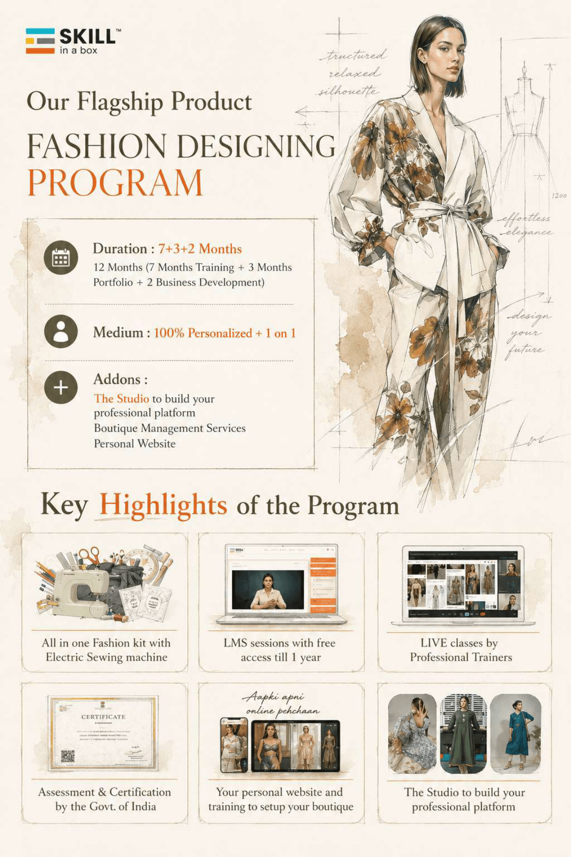 Full Fashion Designing Program brochure page 2