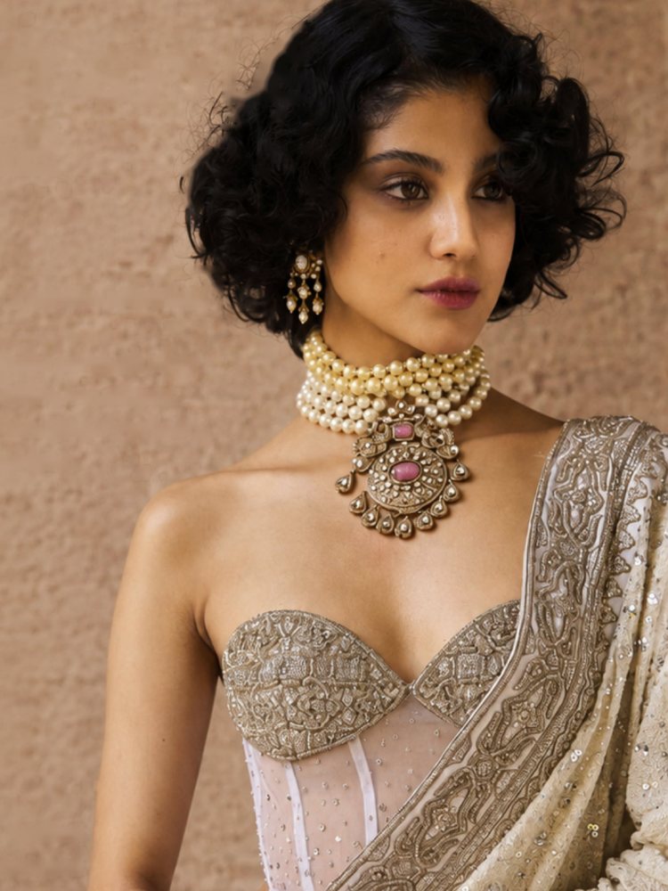 Corset-style blouse