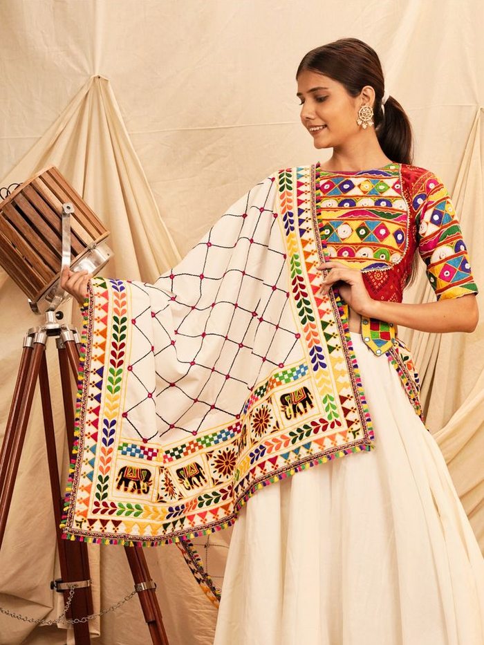 Hand embroidery sample by a learner