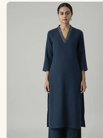 Navy Blue Kurti Set