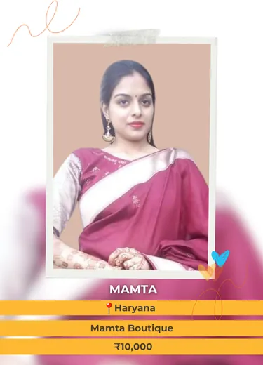 Mamta, Haryana — Mamta Boutique, ₹10,000 a month